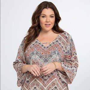 Chiffon chevron multi-color top